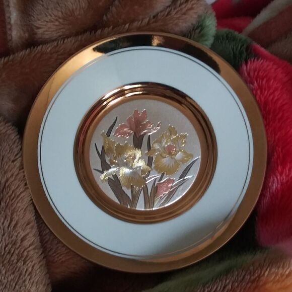 Pair of Antique Chokin Gold Etched  China Plates - Picture 1 of 8